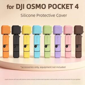 마카롱 컬러 스크래치 방지 실리콘 보호 케이스 DJI OSMO Pocket 4 스포츠 카메라 커버 액세서리