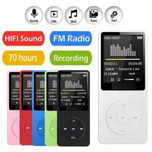 휴대용 충전식 MP3 플레이어 녹음 마이크 무손실 음악 재생 스포츠 포켓 미