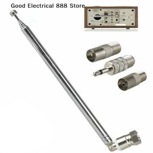 (GE)4/5Pcs AV 스테레오 수신기 증폭기 로드 안테나 3.5mm 어댑터 FM 라디오 텔레스코픽 나사  수 플매트
