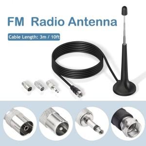 DAB FM TV 수신기(풀로드 안테나 포함) Hifi AV 스테레오 앰프 투명한 라디오 수신을 위한 흡입 컵