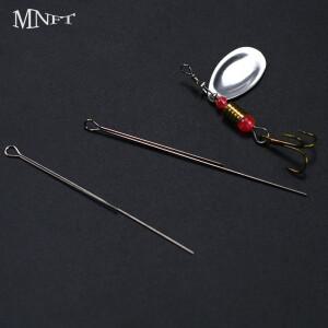 50개 스테인리스 스틸 낚시 스피너 와이어, DIY 루어 제작 배스, 송어, 연어 스피너베이트