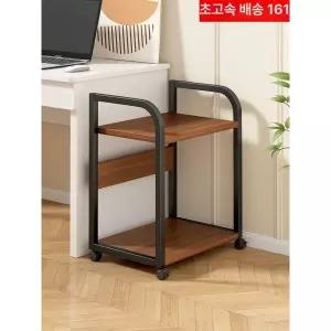컴퓨터 프린터 선반 정리대 캐비닛 책상 라이트월넛