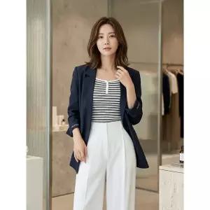 한정수량 [잇미샤]린넨 혼방 테일러드 싱글 자켓(ITP5WJK780) 2772609