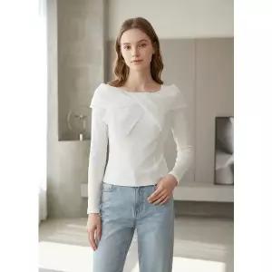 한정수량 잇미샤 오프숄더 배색 티셔츠 ITQ5YTS880 2736944