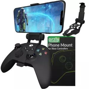 Orzly Xbox Series X 컨트롤러 모바일 게임 클립 휴대폰 거치대 조절 가능한 홀더 클램프 S One X와 호환 -