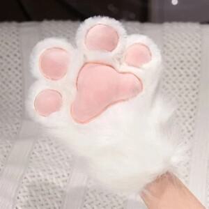 귀여운 털 고양이 발톱 장갑 여우 새 날개 인조 모피 의상 로리타 액세서리 할로윈 창의적인 코스프레용