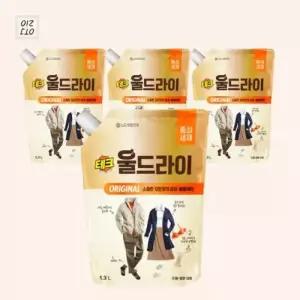 테크 울드라이 중성세제 오리지널 드럼일반겸용 리필 1.3L 4개