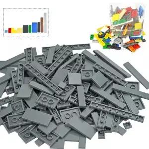 DIY 모델 부드러운 얇은 빌딩 블록 여러 가지 빛깔의 장난감 부품 대량 피규어 평면 타일 교육 선물 Leduo