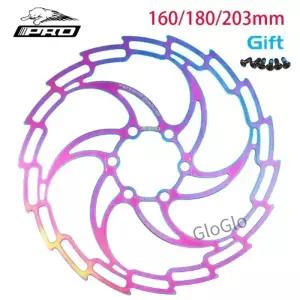 III 자전거 브레이크 다채로운 스테인리스 스틸 6 볼트 160mm MTB 산악 도로 로터 부품