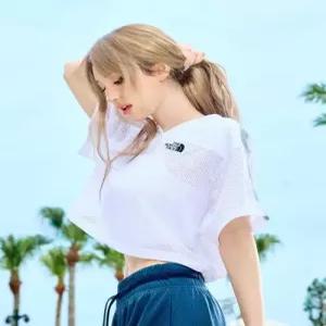 [국내정품] 노스페이스 THE NORTH FACE NT7US35K 여성 에어로넷 반팔 티 WHITE