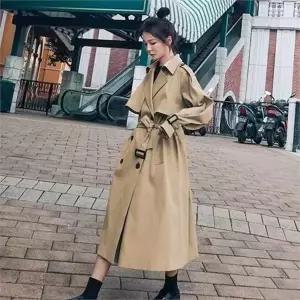 클래식 여성 트렌치 코트 데일리 루즈핏 트렌치 코트 오버사이즈 간절기