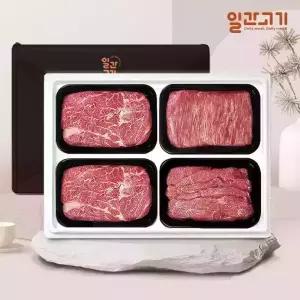 [T쇼페][일간고기] 1등급 암소한우 선물세트 1.2kg (등등국불)