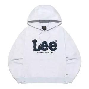 lee 빅 트위치 데님 아플리케 후드 티셔츠 라이트그레이