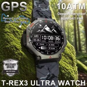 밀리터리 스마트워치 T-Rex 3 내장 GPS 나침반 고도계 기압계 10ATM IP69K 방수 AMOLED 블루투스 통화