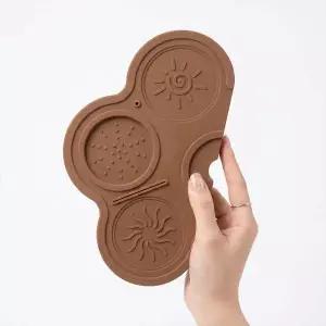 미끄럼방지 논슬립 실리콘 3구 탬핑매트 커피머신 탬퍼 포터필터