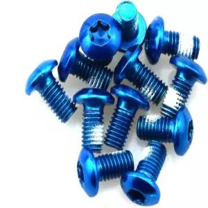 DTTRA 12PCS 산악 자전거 브레이크 로터 토르크스 T25 볼트 M5x9mm 로드 바이크 나사 파란색