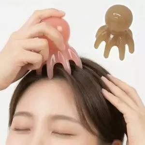 문어 괄사 지압 마사지기 2color / 탈모 두피 지압 림프순환 승모근 꾹꾹이