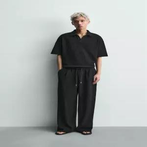 ZARA 오토만 릴렉스핏 폴로셔츠 - 블랙 0761/442/800