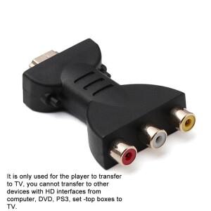 와이어 커넥터 AV 디지털 신호 HDMI To 3 RCA 오디오 어댑터 구성 요소 변환기 PC 프로젝터 태블릿 컴퓨터