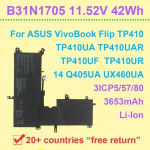 11.52V 42Wh B31N1705 ASUS VivoBook Flip TP410 UX460UA 시리즈 노트북 배터리 리튬 이온