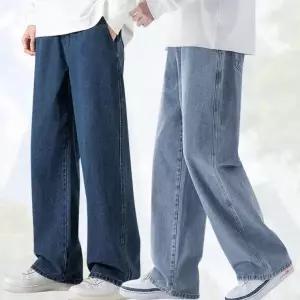청바지 남성 세미 진청 흑청 팬츠 연청 0420 와이드 남자바지 데님