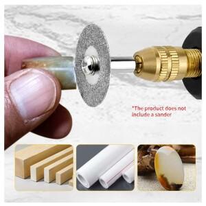 10psc 22mm Dremel 다이아몬드 커팅 디스크 로타리 도구 액세서리 세트 맨드릴 2pcs 3mm