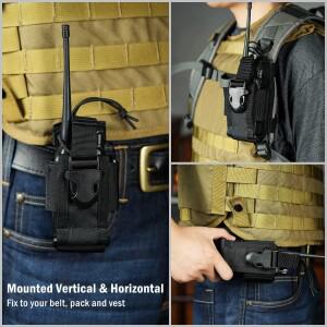 Molle 워키 토키 파우치 소프트 홀스터 모토로라 스테이션 커버 접촉 장치 케이스 용 무선 라디오 도어 홀