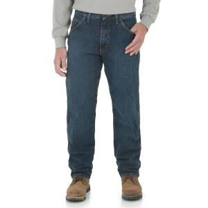 Wrangler, Riggs Workwear, 남성용, 내화성, 릴렉스 핏 진, Fr 방염 고급 컴포트 미드스톤