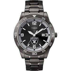 Timex NFL 남성용 42mm Acclaim 시계, 오클랜드 레이더스, 모던.