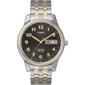 Timex 남성용 확장형 밴드 손목시계 찰스 스트리트 투톤 (T26481)