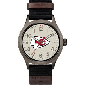 Timex 남성용 NFL 클러치 시계, 캔자스 시티 치프스., 모던.