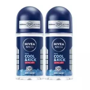 니베아 맨 데오드란트 롤온 쿨 앤 킥 50ml X 2개