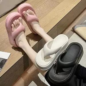 마카롱키높이 여성 키높이쪼리 마카롱컬러 통굽 여름 슬리퍼
