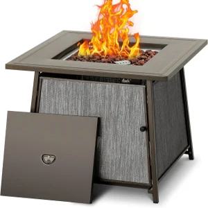 BALI OUTDOORS 50 000 BTU 프로판 야외 화덕 28인치 테이블 사각형 파티오 정원 뒷마당용 가스