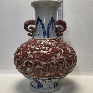 원청화 빙열 황실 대화병 높이36cm 무게3.4kg단초마을 골동품/수집품/도자기