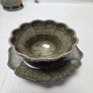 송대 빙열 관요 희귀 잔잔대 세트단초마을 골동품/수집품/도자기