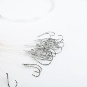 20/26pcs 지그 헤드 물고기 후크 라인 묶인 미끼 탄소강 낚시 액세서리 롤 피더 바다 Fishinhook 플라이