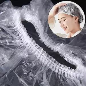 일회용헤어캡 샤워 염색 비닐 파마 헤어캡 100개