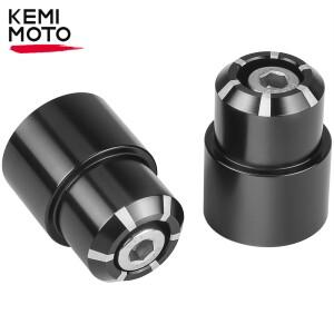 KEMiMOTO-오토바이 핸들 바 알루미늄 가와사키 호환 Z900 Z1000 Z650 Z750 Z800 미러 엔드, 모터사이클 액