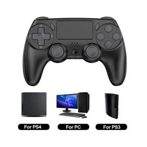 GAMINJA 무선 게임패드, 6 축 자이로 듀얼 진동 게임 컨트롤러, PS4 PS3 콘솔, 윈도우 7, 8, 10 PC 조이스
