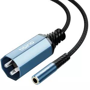 Tisino 수컷 XLR to Aux 3.5mmTRS 스테레오 오디오 어댑터 케이블 밸런스드 1FT 1/8인치 미니 잭 마이크