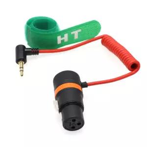 BOYA Rode 마이크용 HangTon XLR 3핀 to 3.5mm 미니 잭 오디오 케이블 RED Komodo 6K DSMC2 카메라 휴대폰