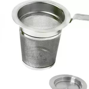 (다올)스텐 차거름망 75mm 손잡이 스트레이너 받침 포함