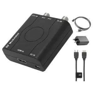 HDMI to RF 변조기 VHF 동축 컨버터 NTSC 1080P PLL TV 게임용 포맷 출력 CH3/CH4 지원 1080P/720P/480P