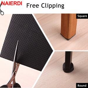 NAIERDI 1-24PCS 안티 슬립 매트 자체 접착 가구 다리 피트 깔개 펠트 패드 범퍼 댐퍼 의자 테이블 보호기