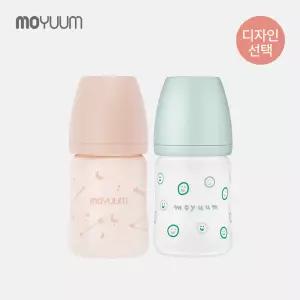 [모윰] 실리콘코팅 노꼭지 유리젖병 150ml - 디자인 선택