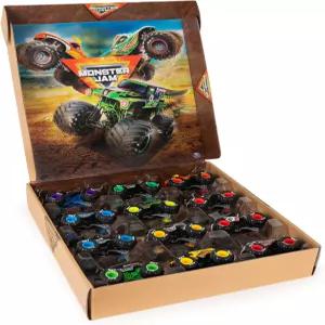 Monster Jam 공식 다이캐스트 몬스터 트럭 1 64 스케일 12개 세트 12개의 장난감 정교한 디테일과 그래픽