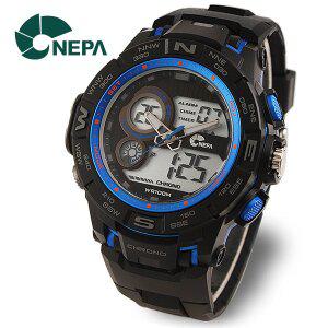 [네파] NEPA 방수 전자 남성 스포츠 전자 군인시계 N340-BLUE