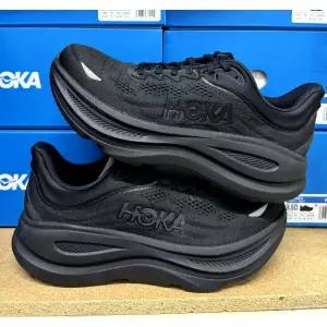 Hoka One Bondi 9 트리플 블랙 1162012-BBLC 여성 러닝 스니커즈 뉴