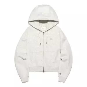 리바람막이 CQK LE2503HZ60OT 우먼 유니온 로고 후드 집업 오트밀
